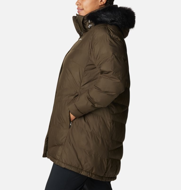 Women's Columbia Peak to Park Mid Insulated Jackets Olive | Plus Size CA-M0A68